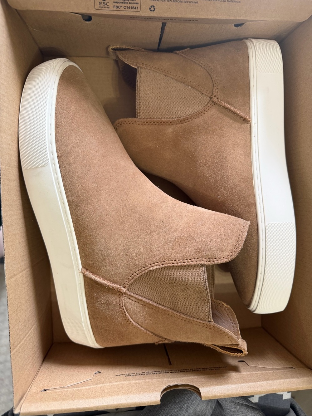 UGG Women's Suede Slip-On booties in Chestnut